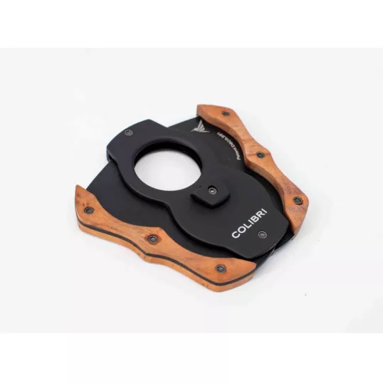 Colibri Wood Cut Dark Burl, pillangó szivarvágó eredeti fa borítással - 22mm