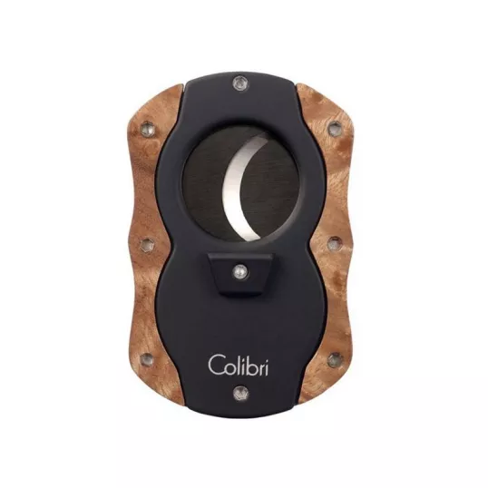 Colibri Wood Cut Dark Burl, pillangó szivarvágó eredeti fa borítással - 22mm