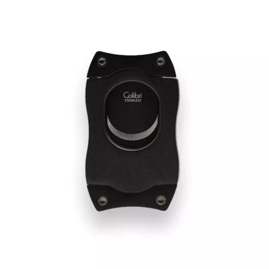 Colibri S-Cut Black, fekete színű nemesacél pengéjü guillotine szivarvágó 26mm - fekete