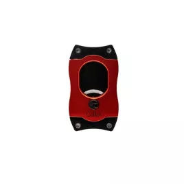 Colibri S-Cut Red, piros színű nemesacél pengéjü guillotine szivarvágó 26mm - fekete pengével