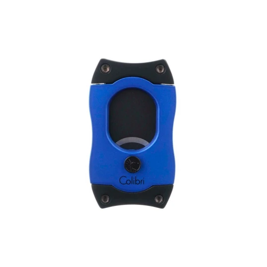 Colibri S-Cut Blue, kék színű nemesacél pengéjü guillotine szivarvágó 26mm - fekete pengével - Colibri S-Cut