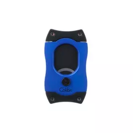 Colibri S-Cut Blue, kék színű nemesacél pengéjü guillotine szivarvágó 26mm - fekete pengével