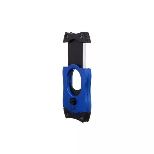 Colibri S-Cut Blue, kék színű nemesacél pengéjü guillotine szivarvágó 26mm - fekete pengével