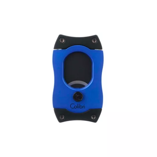 Colibri S-Cut Blue, kék színű nemesacél pengéjü guillotine szivarvágó 26mm - fekete pengével