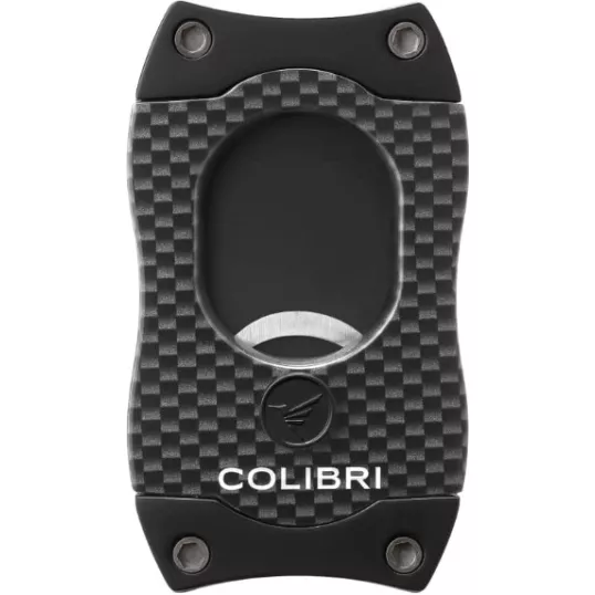 Colibri S-Cut CF Black guillotine szivarvágó 26 mm – fekete, fekete pengével