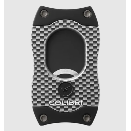 Colibri S-Cut CF Silver guillotine szivarvágó 26 mm – ezüst, fekete pengével - Colibri S-Cut