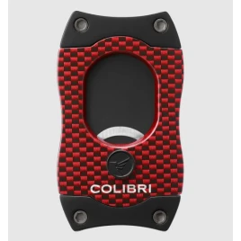 Colibri S-Cut CF Red guillotine szivarvágó 26 mm – piros, fekete pengével