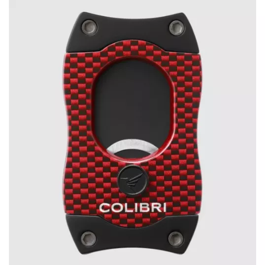 Colibri S-Cut CF Red guillotine szivarvágó 26 mm – piros, fekete pengével