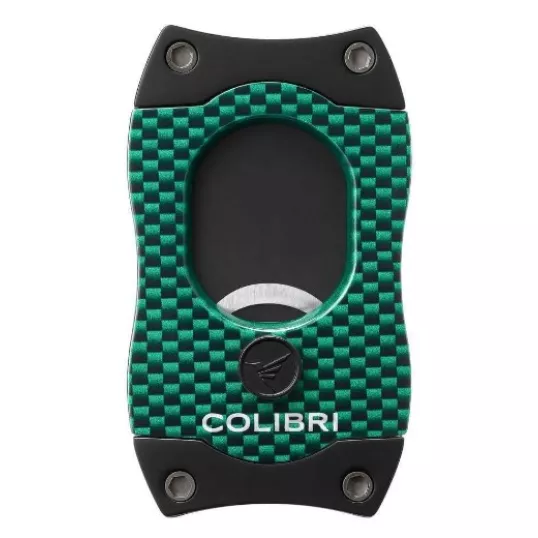 Colibri S-Cut CF Green guillotine szivarvágó 26 mm – zöld, fekete pengével