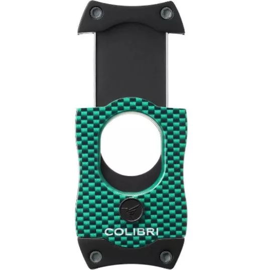 Colibri S-Cut CF Green guillotine szivarvágó 26 mm – zöld, fekete pengével