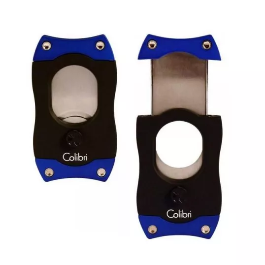 Colibri S-Cut Easy Cut Black + Blue guillotine szivarvágó 26 mm – fekete és kék