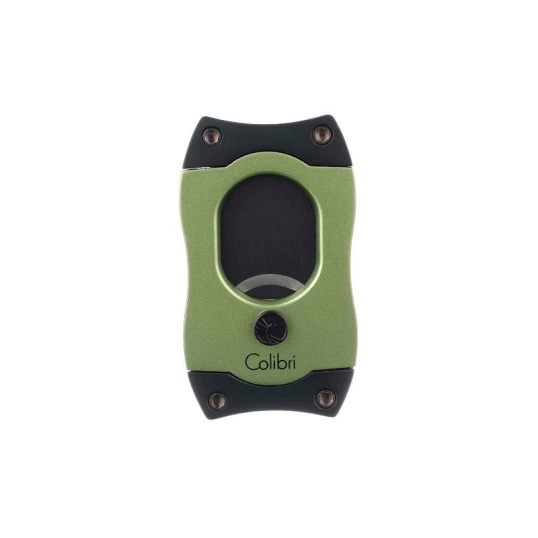 Colibri S-Cut Green, fekete színű nemesacél pengéjü guillotine szivarvágó 26mm - zöld - Colibri S-Cut