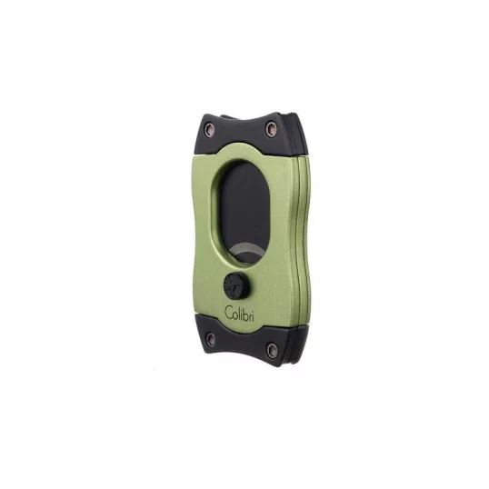 Colibri S-Cut Green, fekete színű nemesacél pengéjü guillotine szivarvágó 26mm - zöld
