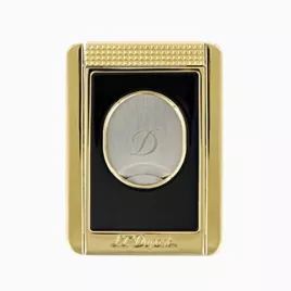 S.T. Dupont X Stand szivarvágó és szivartartó egyben, arany színű és fekete lakkozott kivitelben