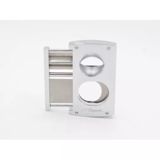 S.T. Dupont Cigar Universe kombinált szivarvágó – dupla pengés és V-cut – króm - Dupla pengés szivarvágó