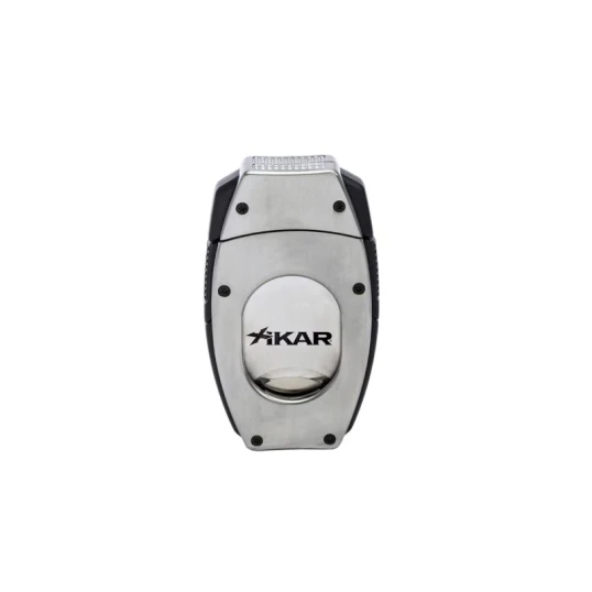 Xikar Flip Dual Cutter dupla pengés szivar és ékvágó 64-es szivar gyűrű méretig - Szálcsiszolt króm