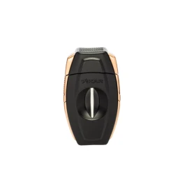 Xikar Flip Dual Cutter dupla pengés szivar és ékvágó 64-es szivar gyűrű méretig - Fekete és bronz színű