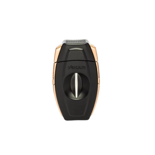 Xikar Flip Dual Cutter dupla pengés szivar és ékvágó 64-es szivar gyűrű méretig - Fekete és bronz színű - Xikar Flip Dual Cutter