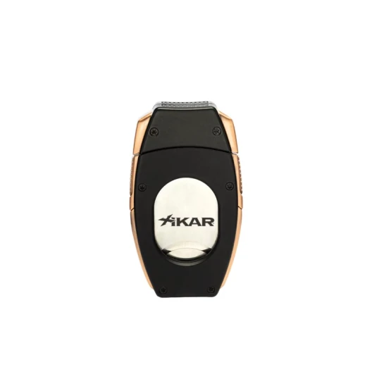 Xikar Flip Dual Cutter dupla pengés szivar és ékvágó 64-es szivar gyűrű méretig - Fekete és bronz színű
