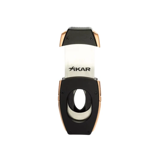Xikar Flip Dual Cutter dupla pengés szivar és ékvágó 64-es szivar gyűrű méretig - Fekete és bronz színű