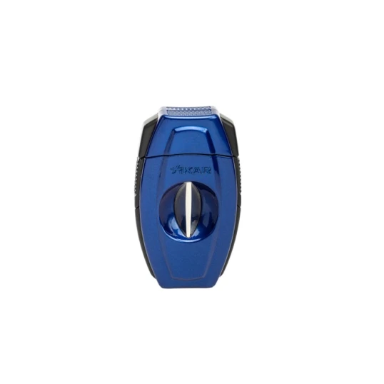 Xikar Flip Dual Cutter dupla pengés szivar és ékvágó 64-es szivar gyűrű méretig - Fekete és kék színű - Xikar Flip Dual Cutter