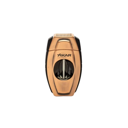 Xikar Flip Dual Cutter dupla pengés szivar és ékvágó 64-es szivar gyűrű méretig - Bronz színű - Xikar Flip Dual Cutter