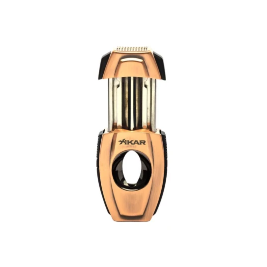 Xikar Flip Dual Cutter dupla pengés szivar és ékvágó 64-es szivar gyűrű méretig - Bronz színű