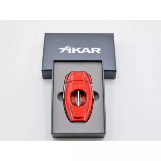 Xikar VX2 V-Cut szivar ékvágó – piros, 46–70 gyűrűméret - VX2 V-Cut