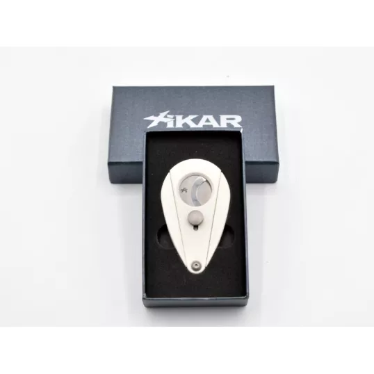 Xikar Xi2 White, dupla pengés csepp alakú szivarvágó - fehér - Xi2