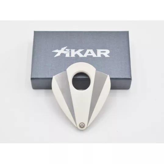 Xikar Xi2 White, dupla pengés csepp alakú szivarvágó - fehér - Xi2