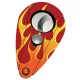 Xikar Xi2 Hot Rod Red & Yellow szivarvágó – láng mintás, dupla pengés, 60 gyűrűméretig