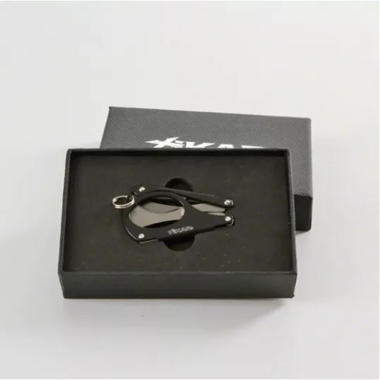 Xikar MTX Multi-Tool nemesacél szivar vágó olló, praktikus szivaros kiegészítőkkel - matt fekete