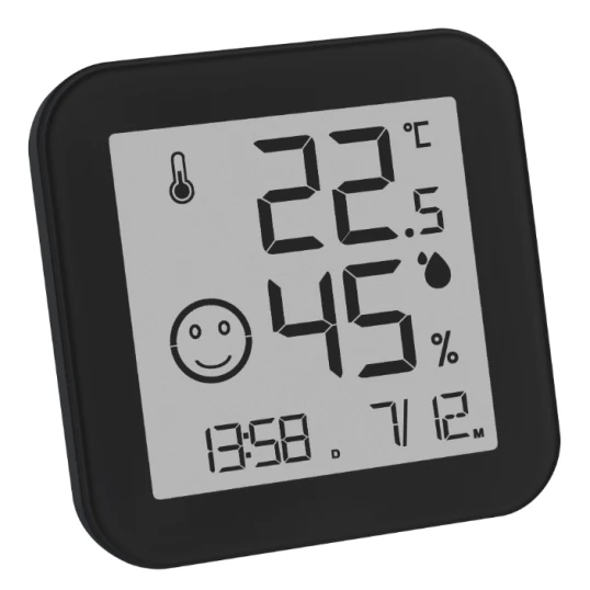 Digitális TFA digitális hőmérséklet és páratartalom-mérő -fekete színű - Hygrometer