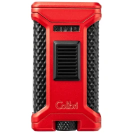 Colibri Ascari Red & Black hármas szúrólángos szivaröngyújtó beépített szivarfúróval