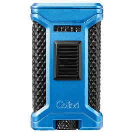 Colibri Ascari Blue & Black hármas szúrólángos szivaröngyújtó beépített szivarfúróval
