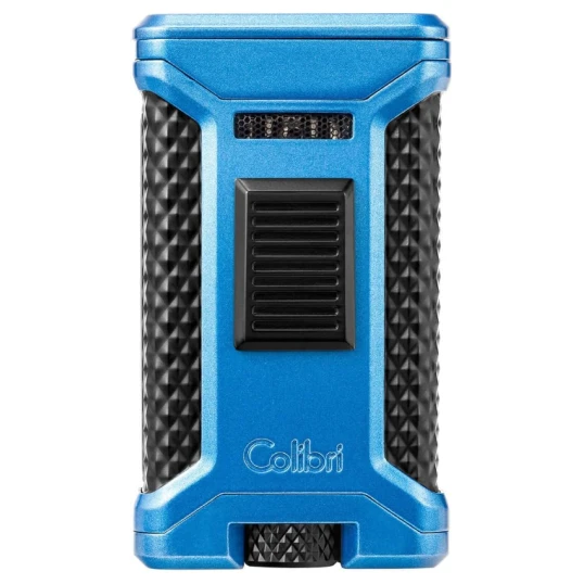 Colibri Ascari Blue & Black hármas szúrólángos szivaröngyújtó beépített szivarfúróval - Colibri Ascari