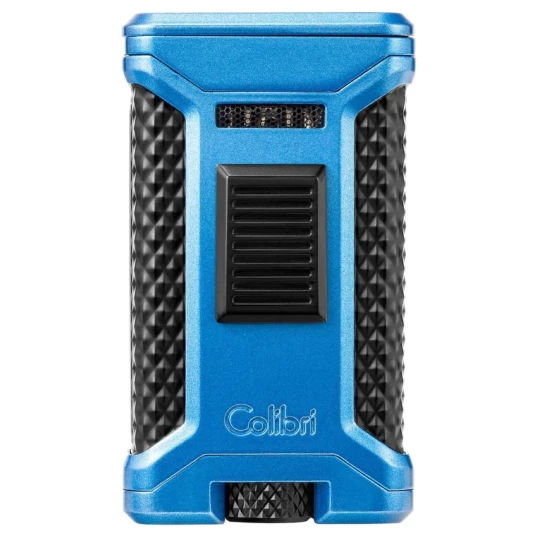 Colibri Ascari Blue & Black hármas szúrólángos szivaröngyújtó beépített szivarfúróval