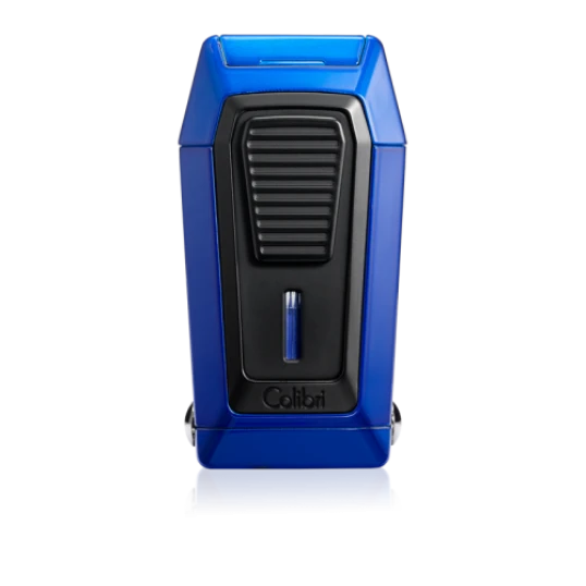 Colibri Quantum Blue tripla szúrólángos szivar öngyújtó beépített ék vágóval - kék - Colibri Quantum