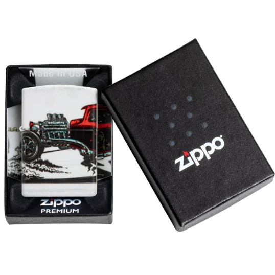 Zippo benzines öngyújtó – Hot Rod autó mintával