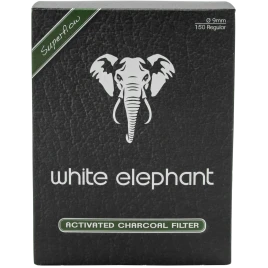 White Elephant Superflow 9 mm-es aktívszén pipafilter – 150 db