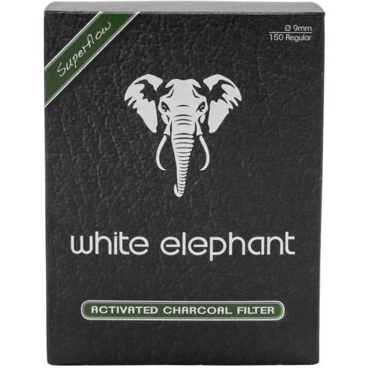 White Elephant Superflow 9 mm-es aktívszén pipafilter – 150 db - Pipa filter