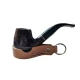 Angelo pipás szett Half Bent Billiard bruyer pipával, pipatáskával, 9 mm-es filterrel, szárkefével és 3 részes pipatömködővel