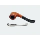Jean Claude Premium pipás ajándékszett – hajlított világosbarna billiard pipa öngyújtóval és pipás kiegészítőkkel