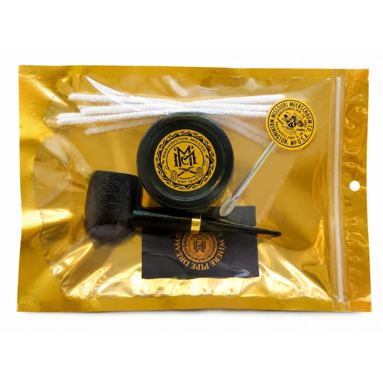 Missouri Meerschaum Modern Classic pipa szett 6 mm-es filteres, egyenes Orion kukoricacsutka pipával