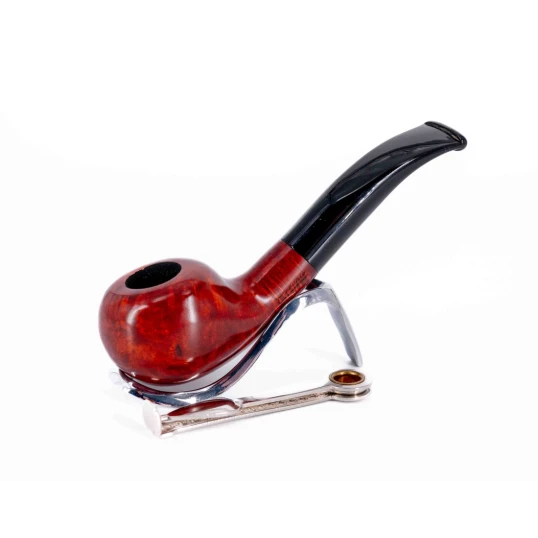 Padonio Nautica, vöröses barna színű bruyer pipa, hajlított szárral-4 - Bent