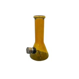 Chillout Smoke sárga üveg bong – kompakt kialakítás, 12 cm