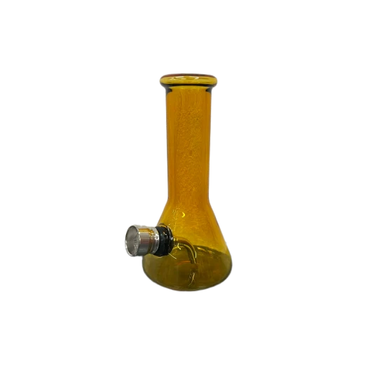 Chillout Smoke sárga üveg bong – kompakt kialakítás, 12 cm