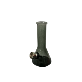 Chillout Smoke szürke üveg bong – kompakt kialakítás, 12 cm