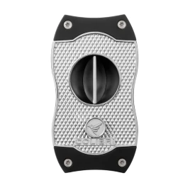Colibri Diamond V-Cut, nemesacél pengéjű ék szivarvágó 23mm - króm és fekete színű pachmayr minta