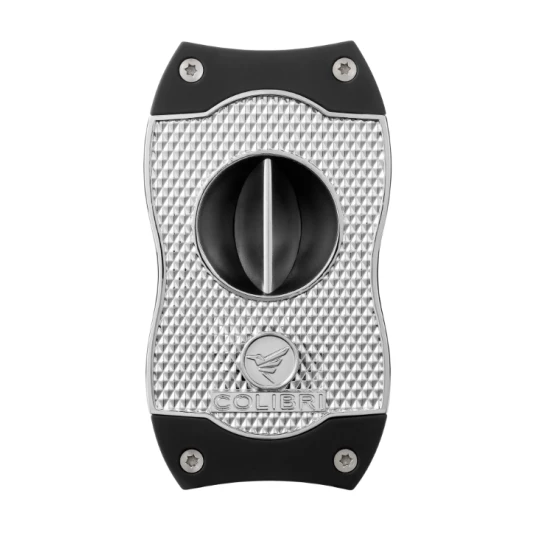 Colibri Diamond V-Cut, nemesacél pengéjű ék szivarvágó 23mm - króm és fekete színű pachmayr minta
